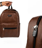 PREMIUM LEATHER BACKPACK + Anti-Theft Keyless Lock