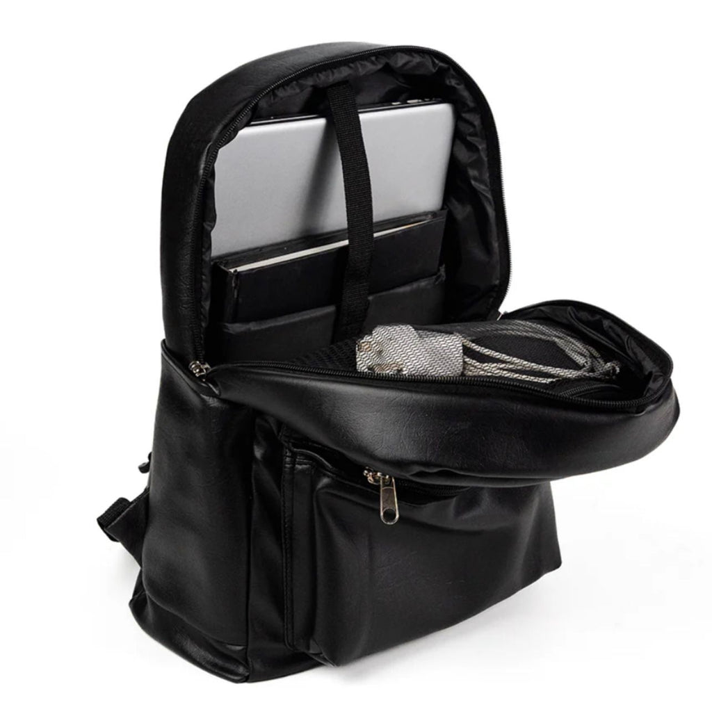 PREMIUM LEATHER BACKPACK + Anti-Theft Keyless Lock
